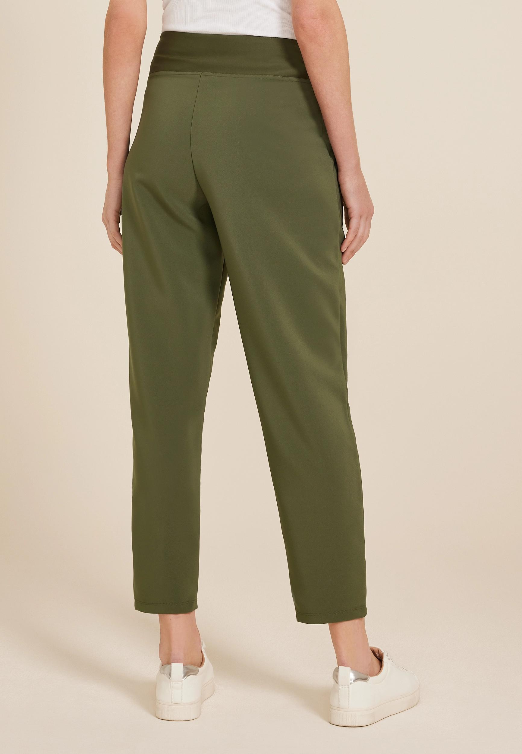 Maurices Womens Universal High Rise Pants Green Size Medium Product Image
