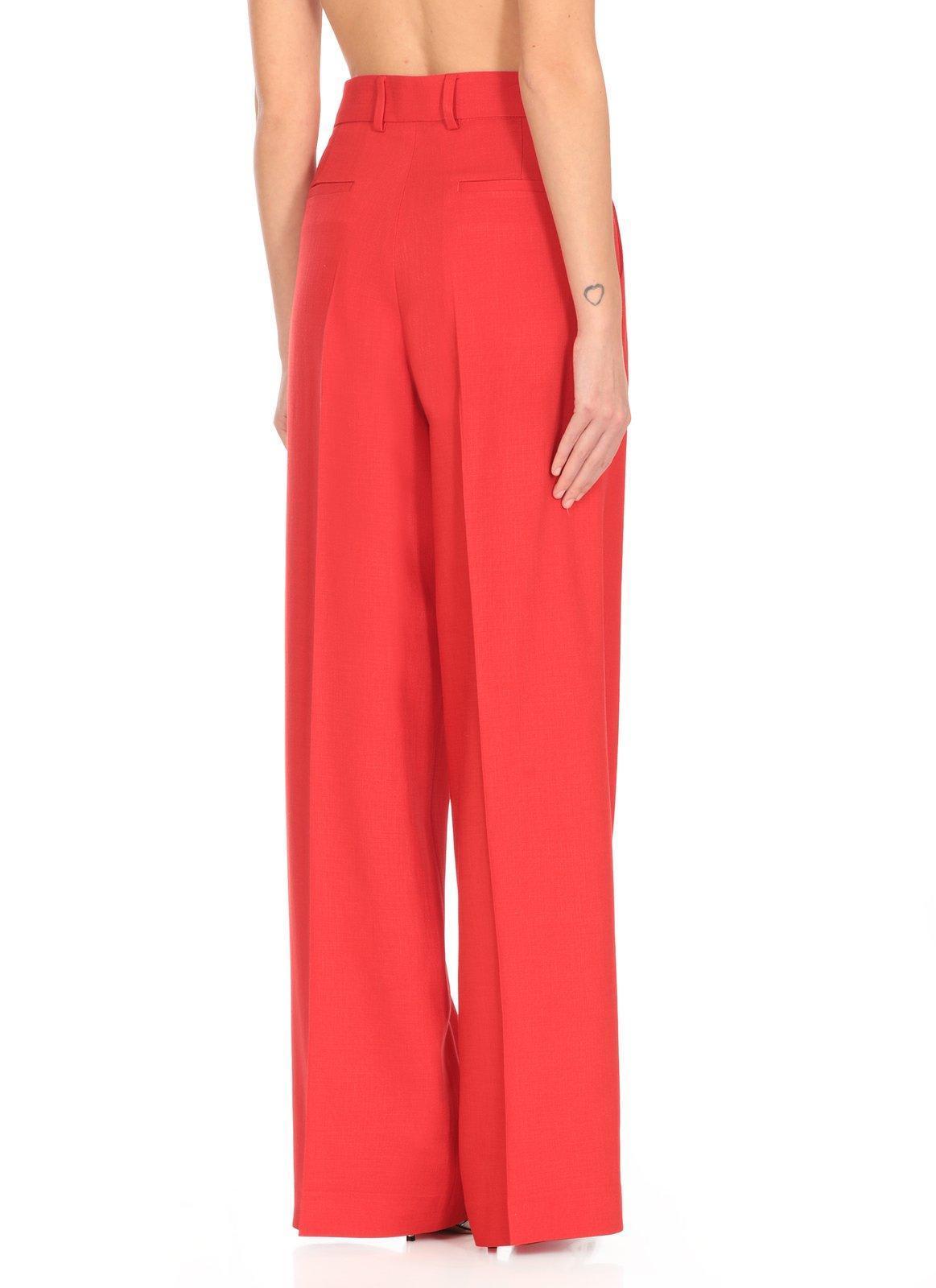 MSGM Pressed Crease Pants In Red Product Image
