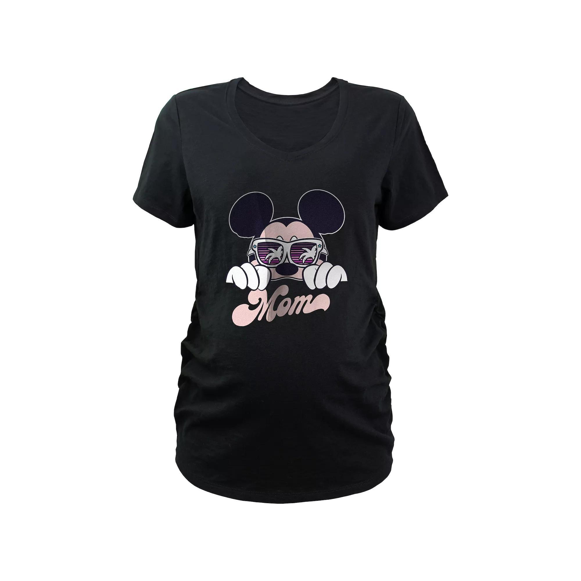 Disney's Mickey Mouse Cool Mom Maternity Graphic Tee, Women's, Size: Small-Mat, Black Product Image