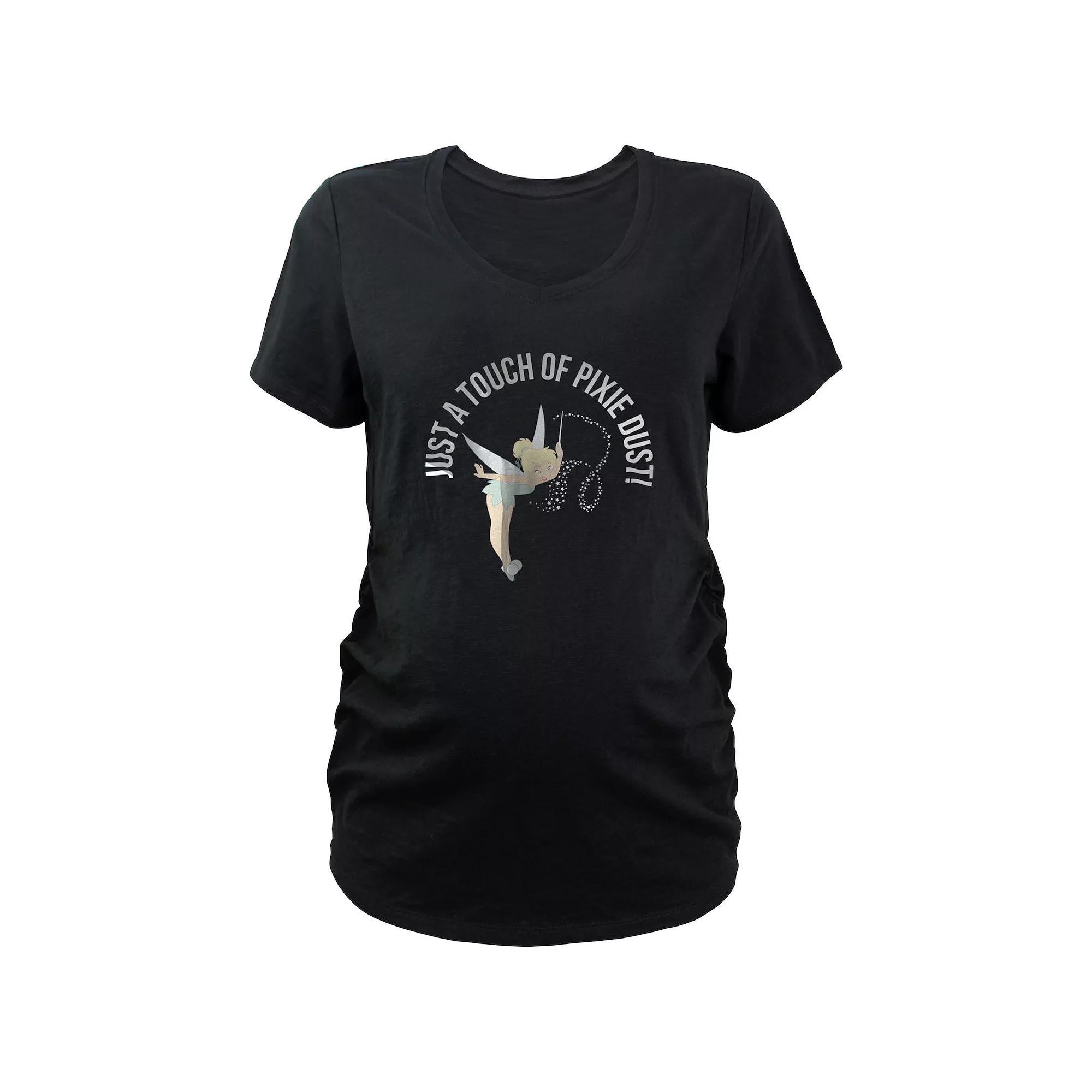 Maternity Star Wars The Mandalorian Floral Grogu V-Neck Graphic Tee, Women's, Size: XL-Mat, Black Product Image