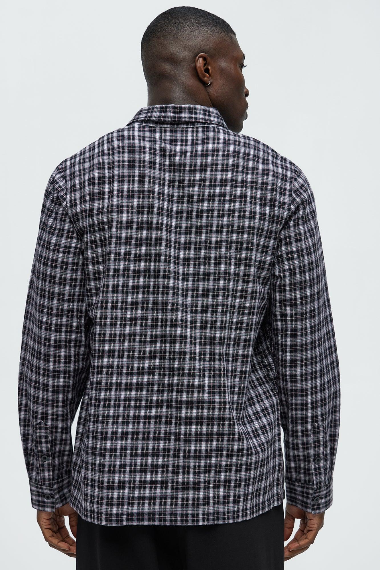 Carson Plaid Classic Long Sleeve Button Up - Black/combo Product Image