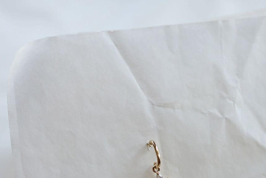 Rhinestone Sterling Silver Drop Earring Product Image