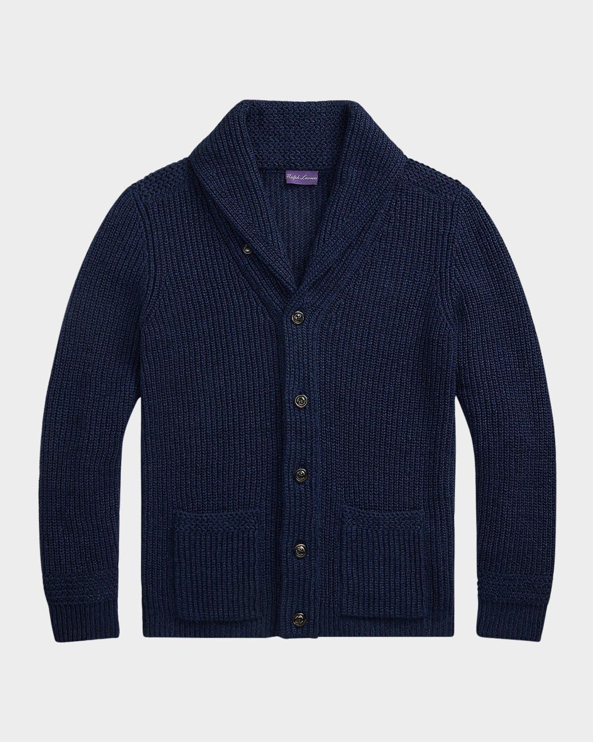 Men's NM X RL Shawl-Collar Textured Cardigan Product Image