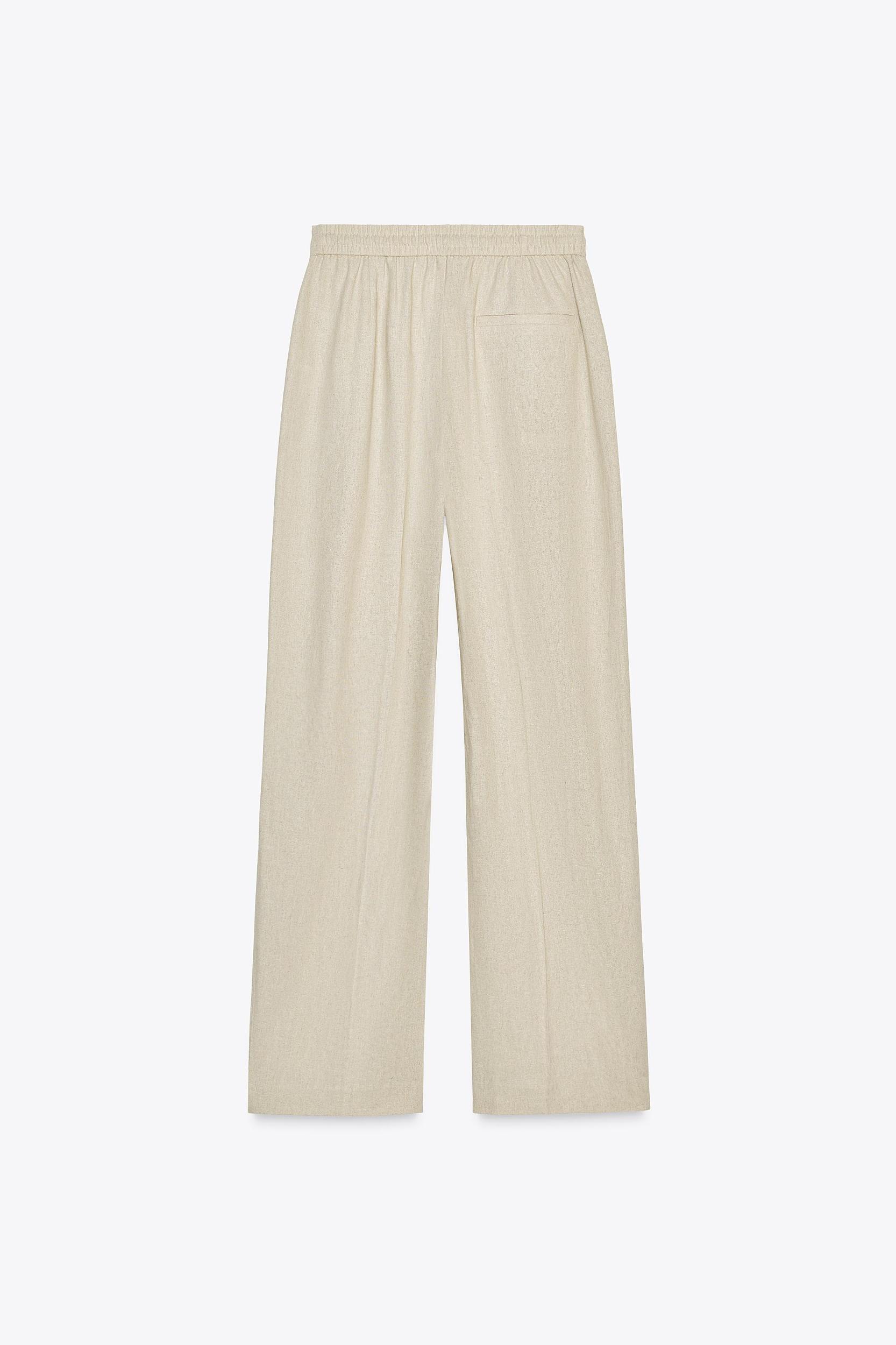 LINEN STRAIGHT LEG PANTS Product Image