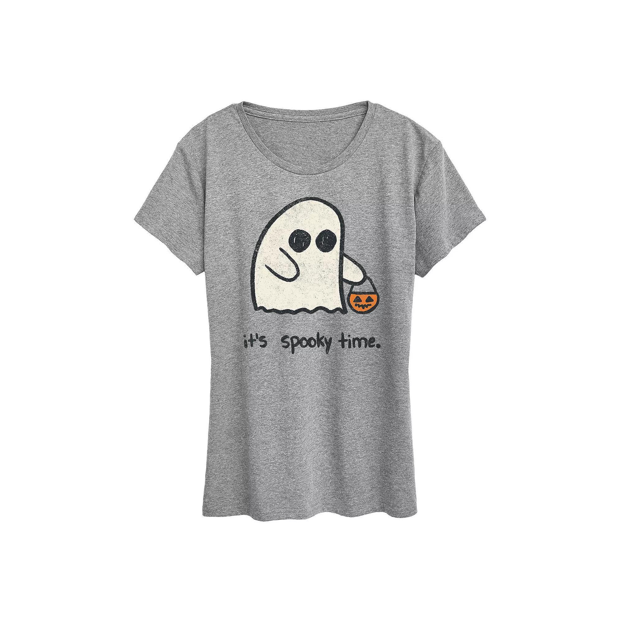 Women's It's Spooky Time Halloween Tee, Girl's, Size: Small, Gray Product Image