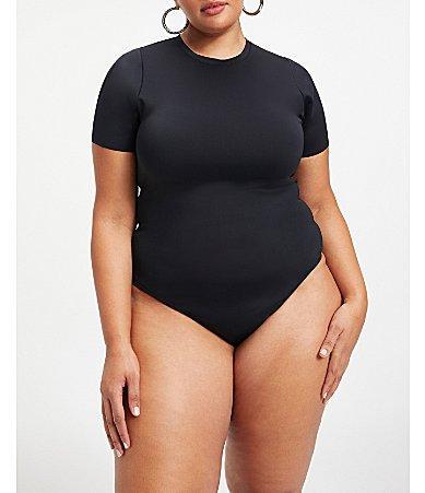 Good American Short Sleeve Scuba Bodysuit Product Image