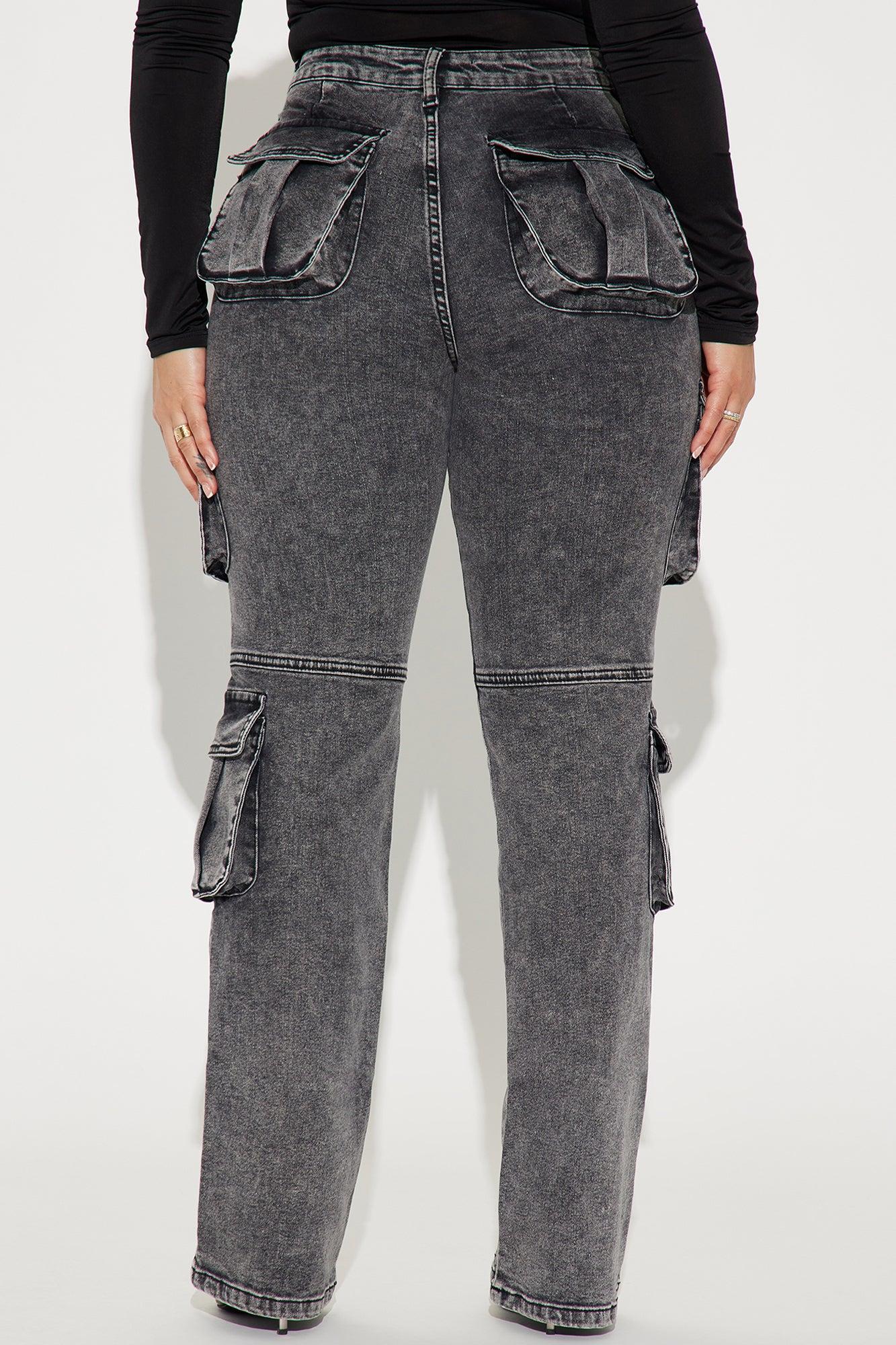 City Streets Stretch Cargo Jean - Grey Product Image