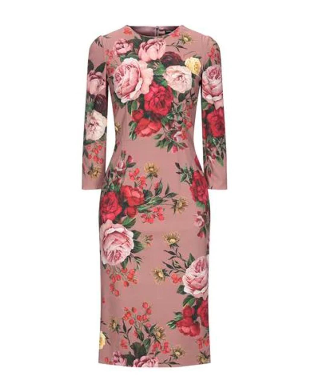 DOLCE & GABBANA Midi Dresses In Pastel Pink Product Image