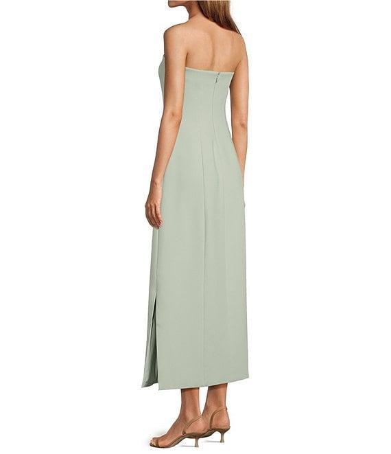 Le' AL.X Woven Straight Neck Strapless Cargo Flap Suit Midi Dress Product Image