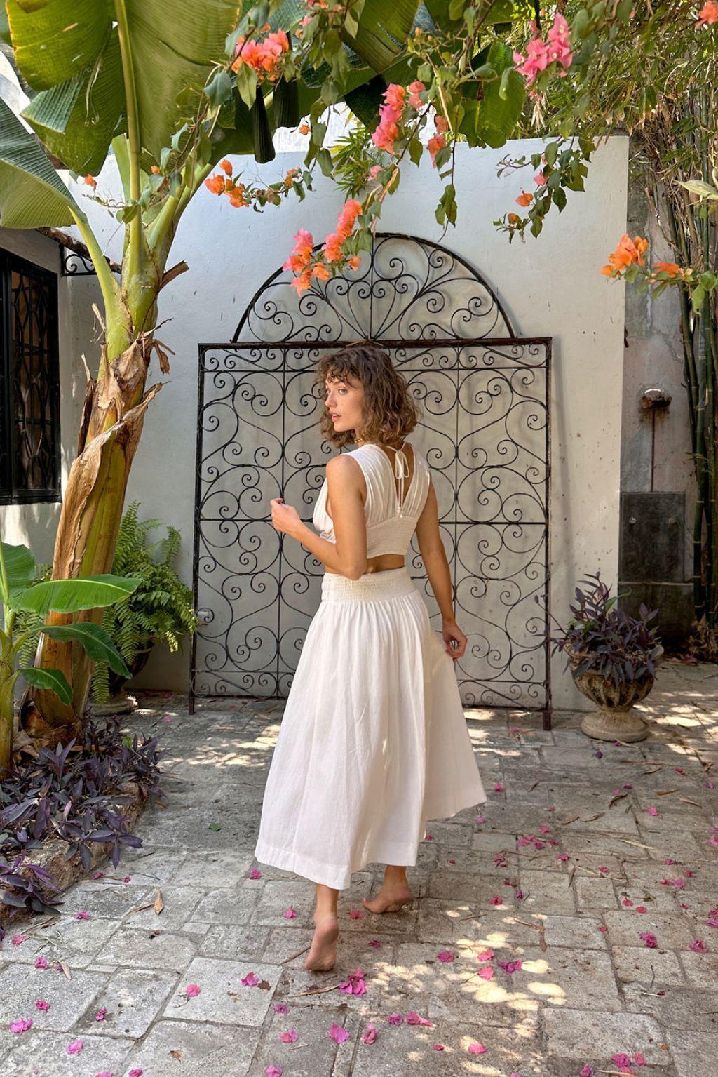 Horizon White Maxi Skirt Product Image