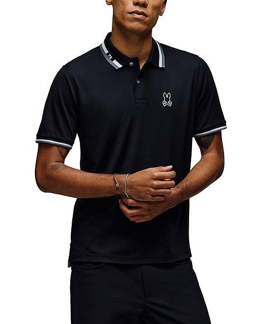 Psycho Bunny Chris Performance Pique Short Sleeve Polo Shirt Product Image
