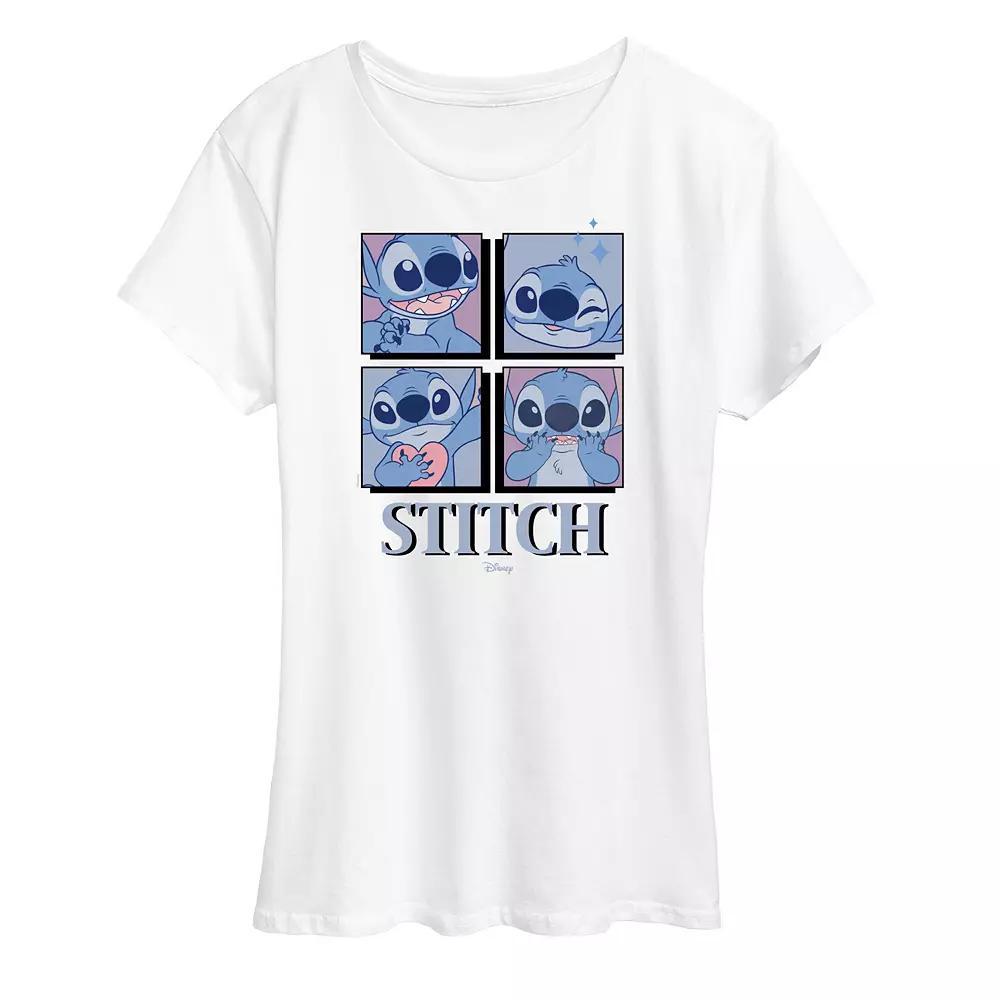 Disney's Lilo & Stitch Women's Grid Graphic Tee, Size: XL, White Product Image