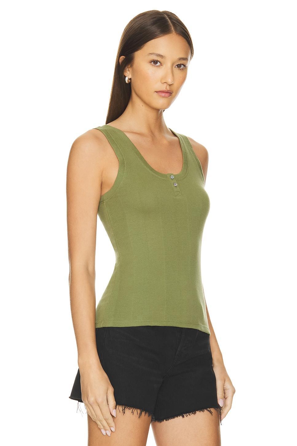 Cotton Rib Henley Tank Goldie Product Image