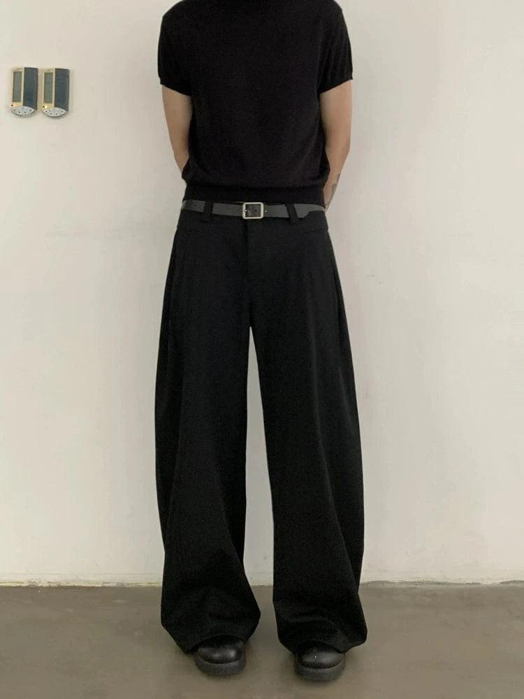 RT No. 18821 BLACK PLEATED SCIMITAR PANTS Product Image