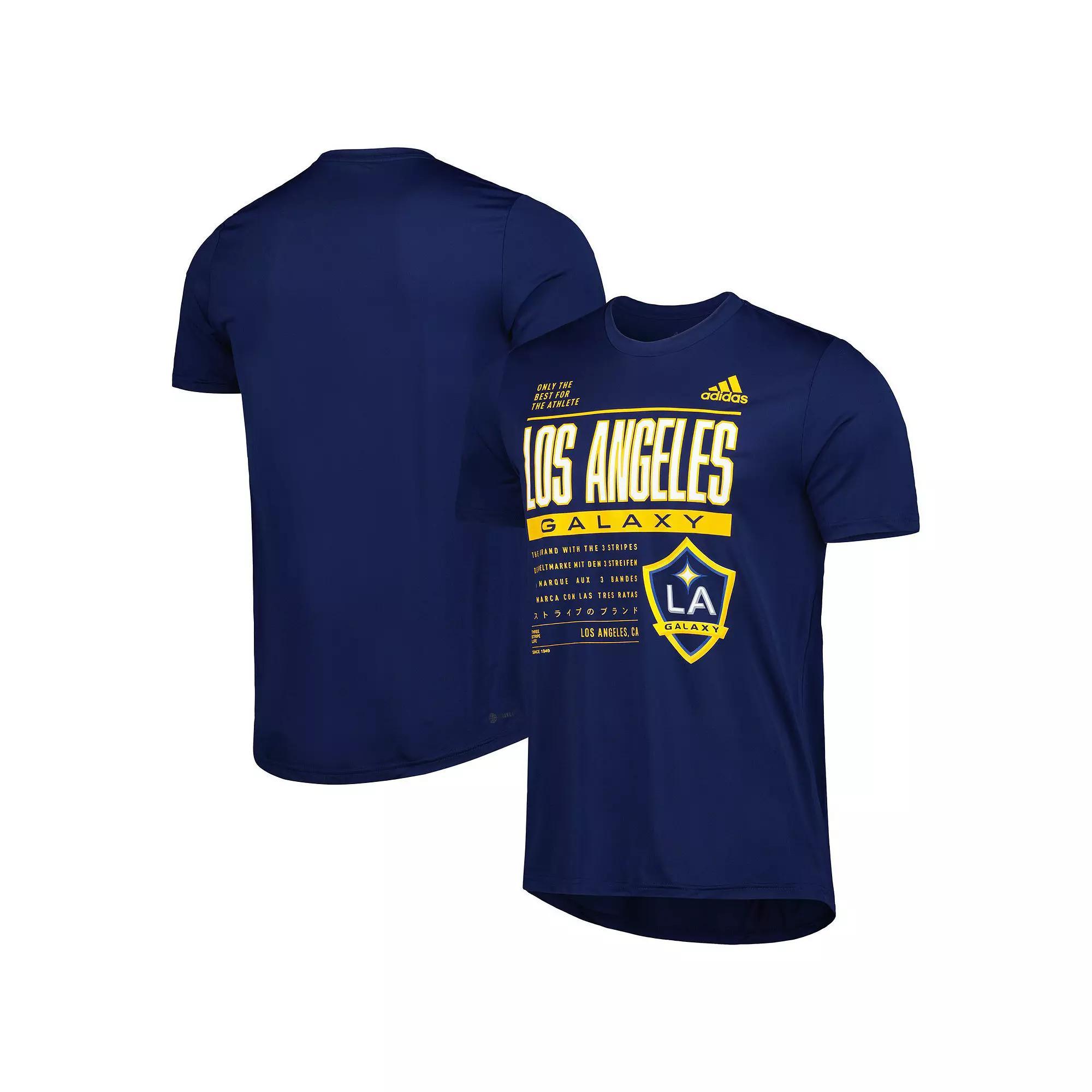Mens adidas LA Galaxy Club DNA Performance T-Shirt Blue Product Image