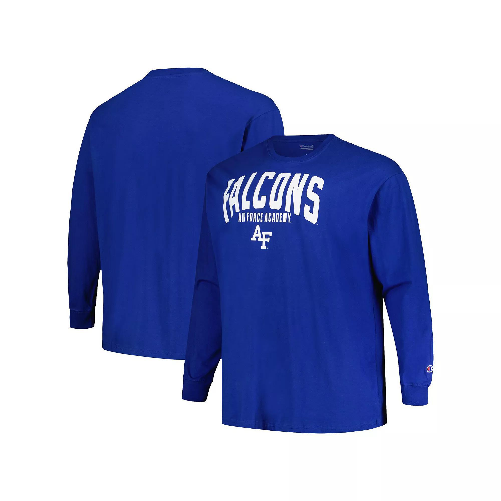 Mens Profile Royal Air Force Falcons Big & Tall Color Arch Long Sleeve T-Shirt Product Image