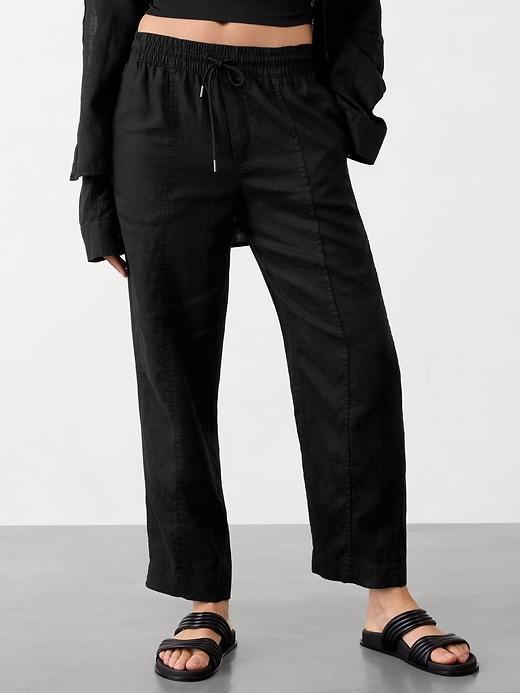 Retreat High Rise Linen Ankle Pant Product Image