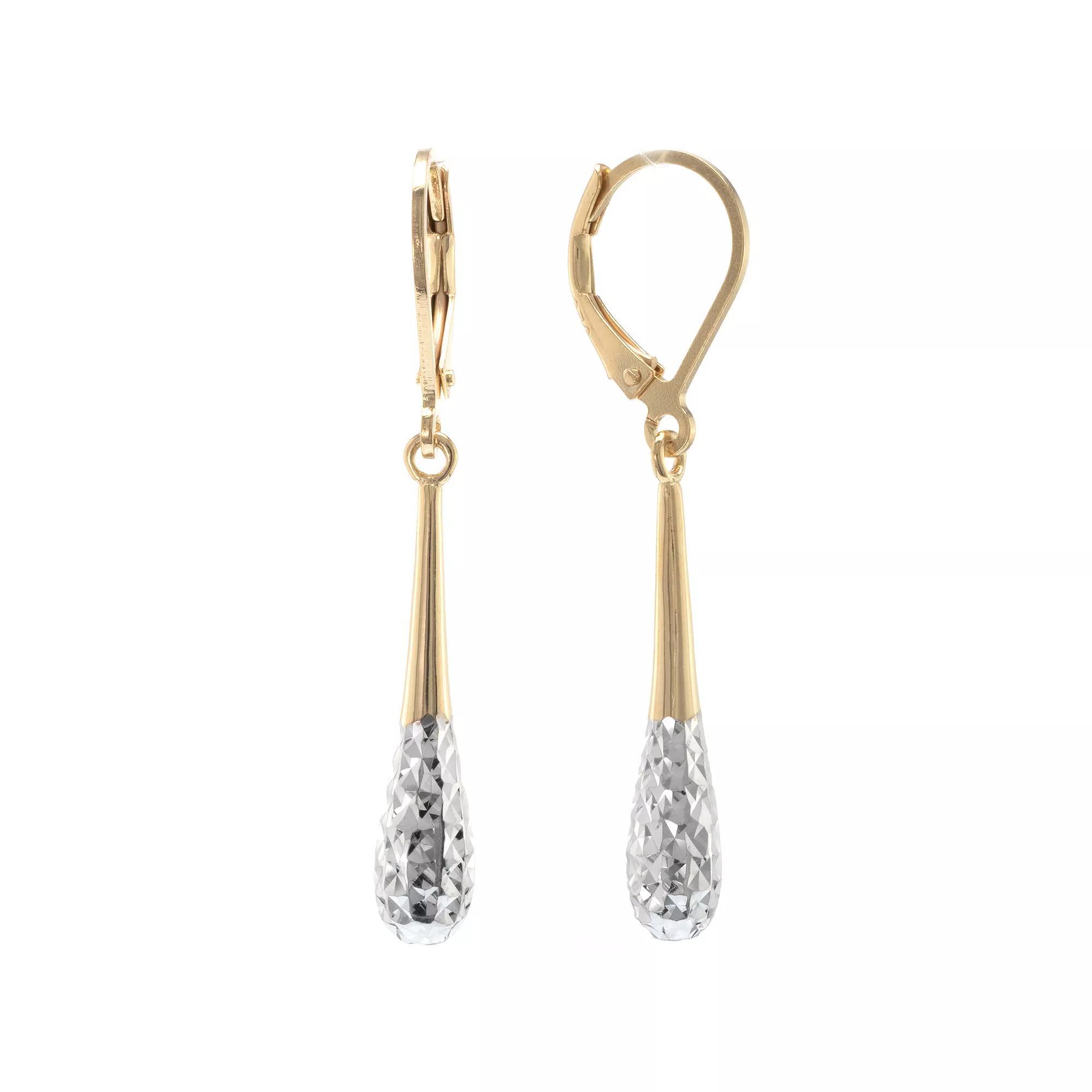 Judy Crowell Sterling Silver Teardrop Linear Drop Earrings, Women's Product Image