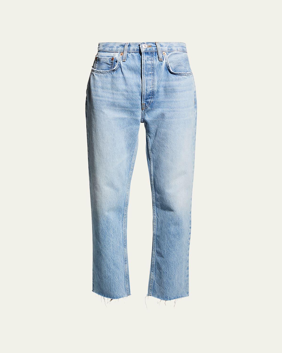 Womens High-Rise Straight-Fit Jeans Product Image