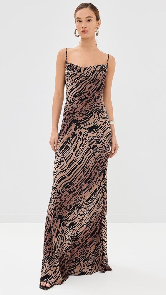 Good American Chiffon Bias Cowl Maxi Dress | Shopbop Product Image