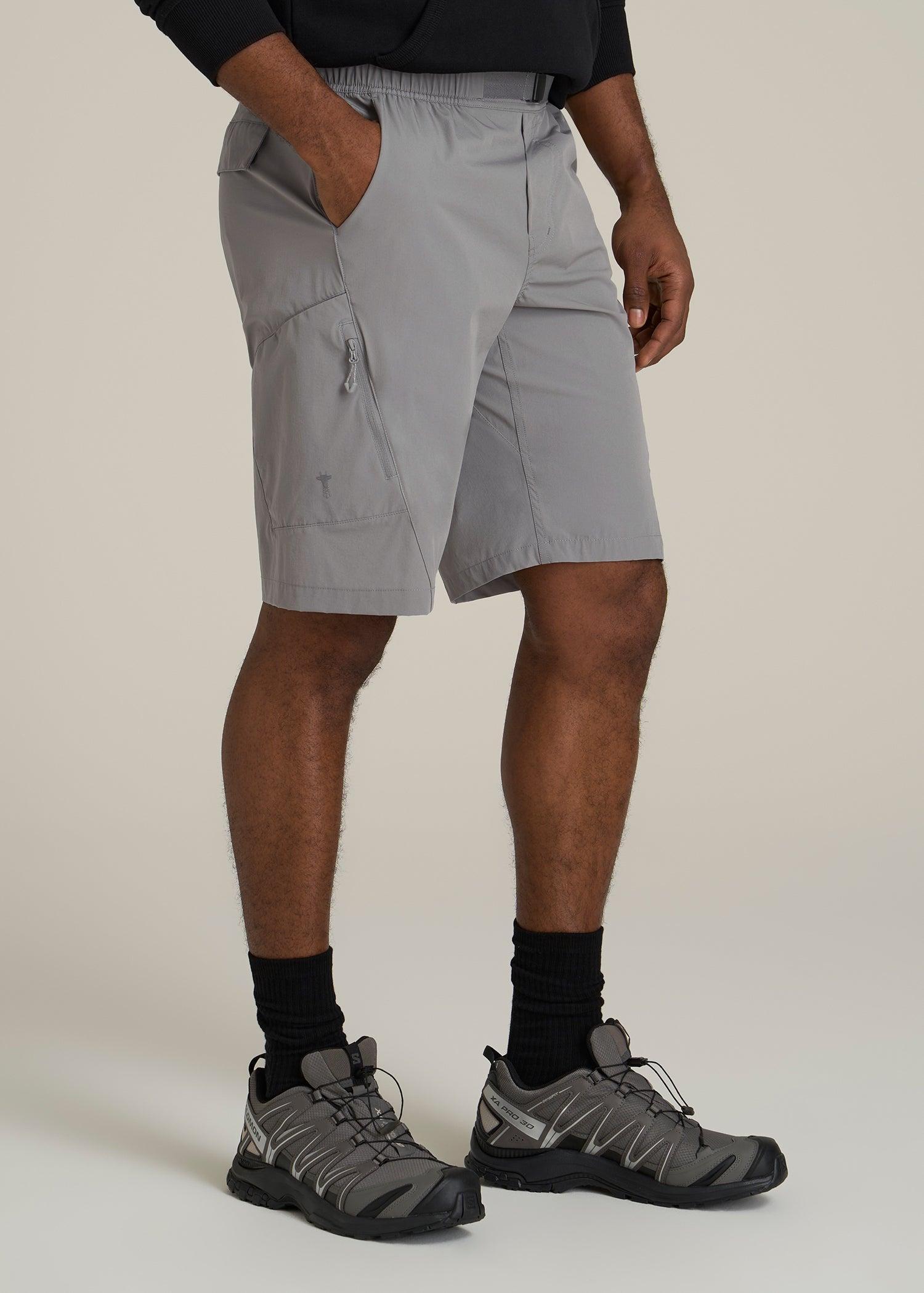 10 Pocket Hiking Short for Tall Men in Pebble Grey Product Image