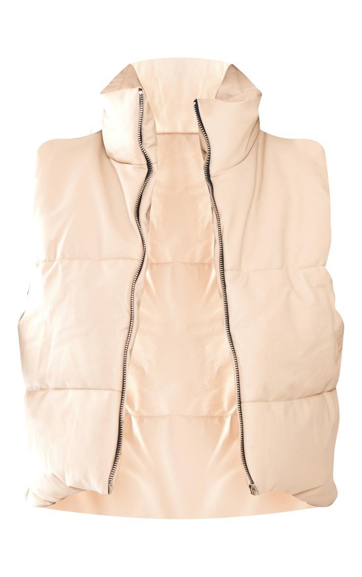 Tall Stone Faux Leather Drop Hem Vest Product Image