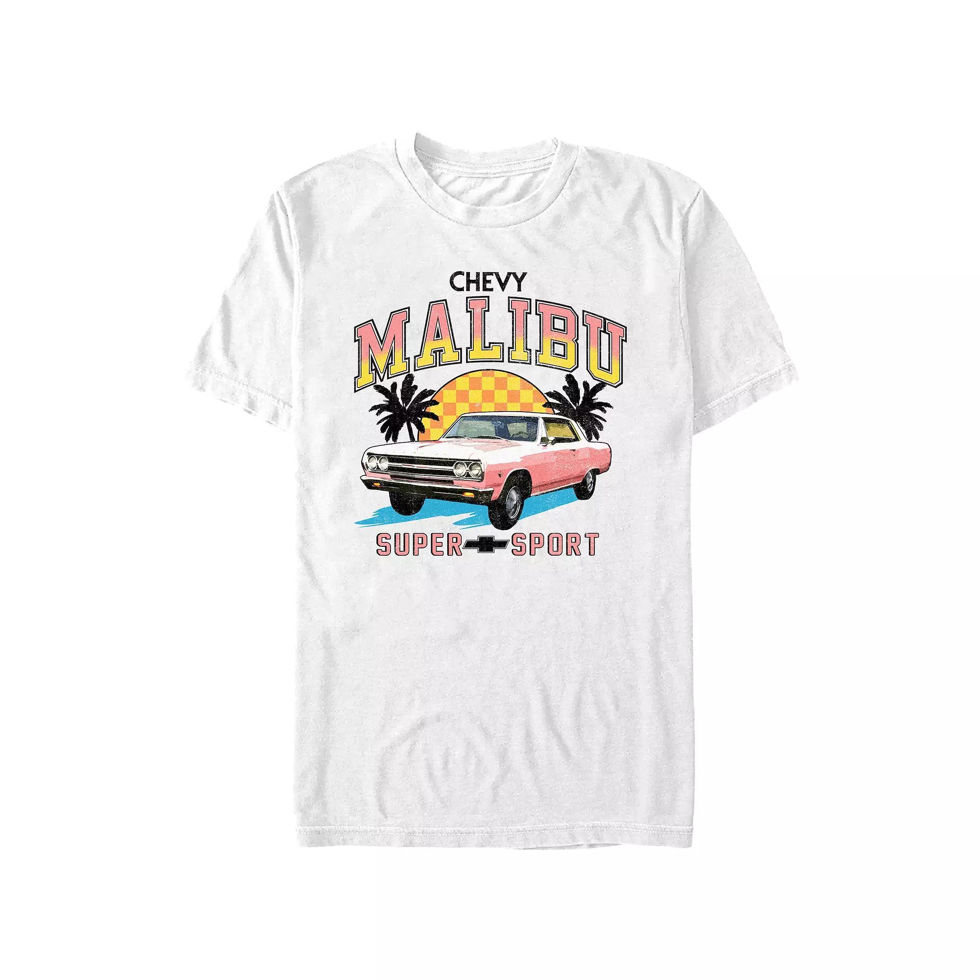 Men's Chevy Malibu Super Sport Graphic Tee, Size: Large, White Product Image