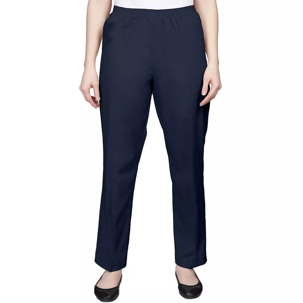Women's Alfred Dunner Classics Twill Proportioned Pants, Size: 10, Brown Product Image