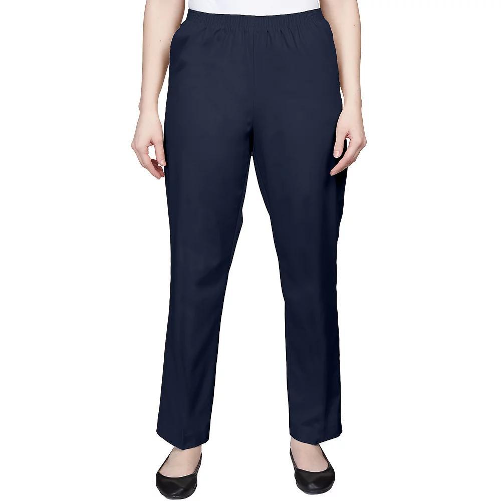 Women's Alfred Dunner Classics Twill Proportioned Pants, Size: 10, Brown Product Image
