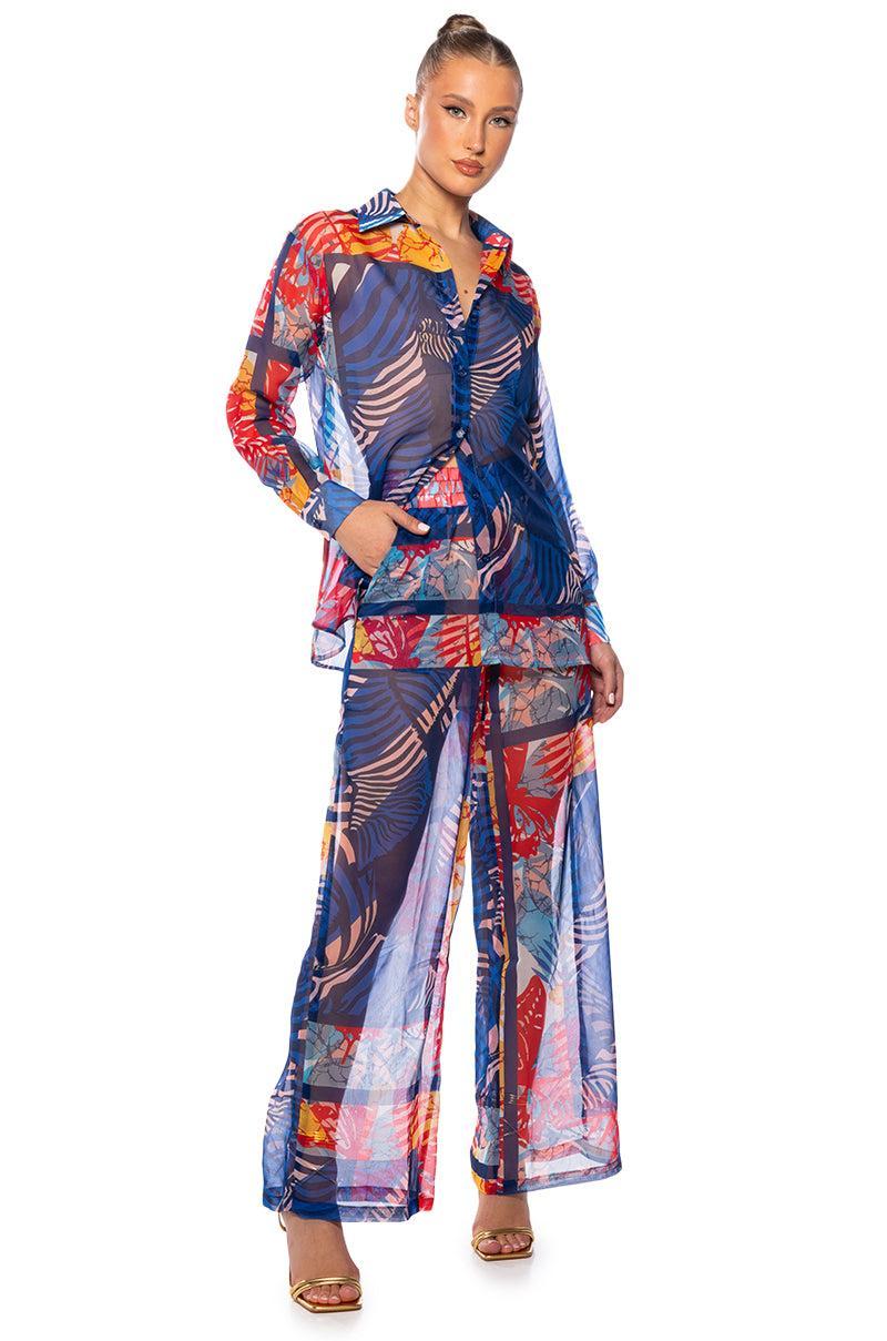 BEACHY DAY LIGHTWEIGHT WIDE LEG PALAZZO PANT Product Image