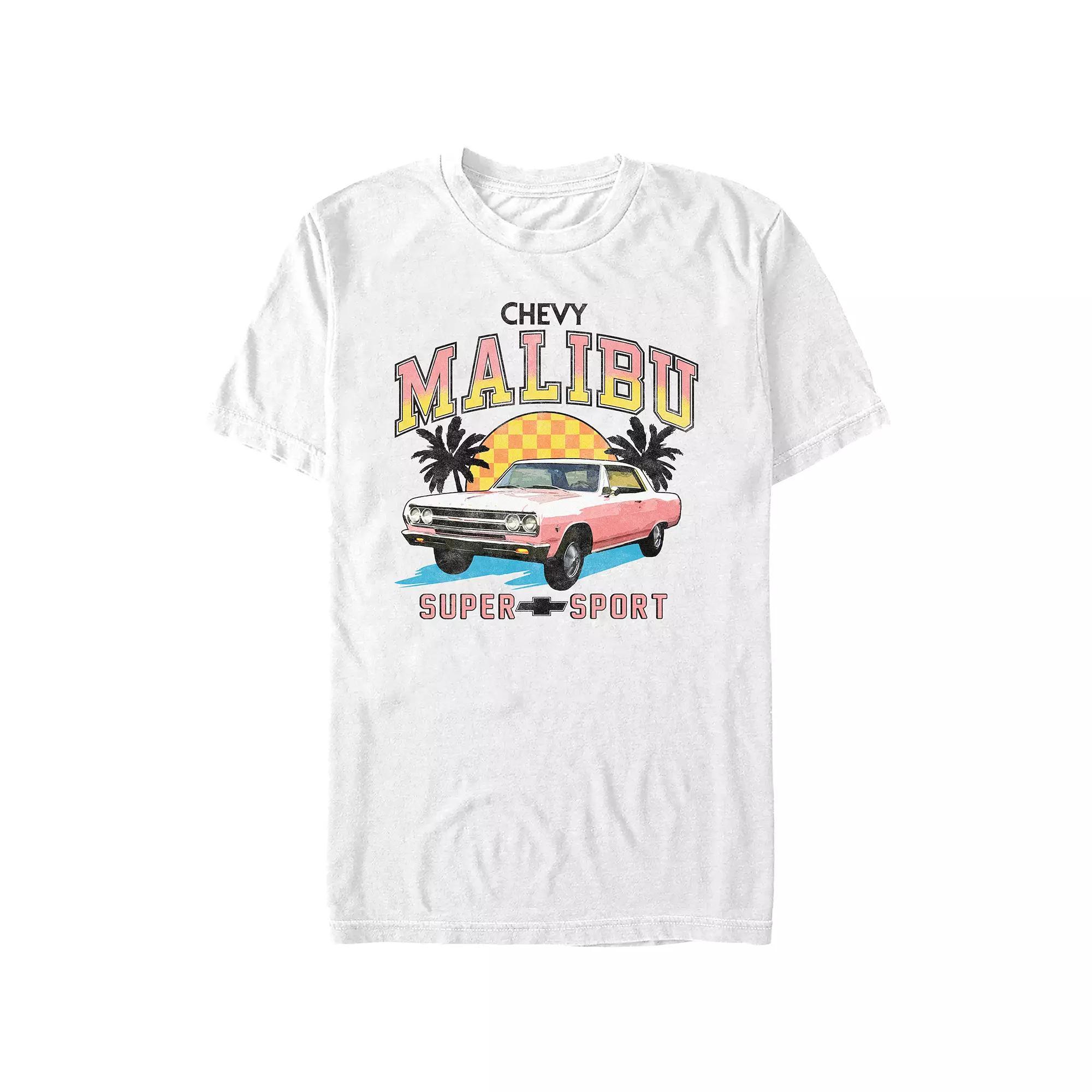 Men's Chevy Malibu Super Sport Graphic Tee, Size: XS, White Product Image