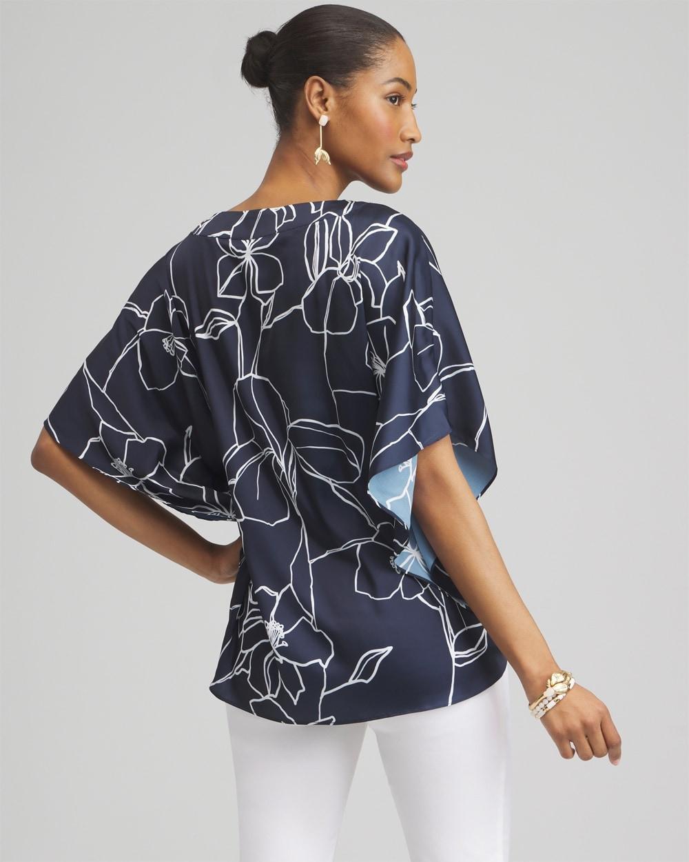 Floral Tie-Front Shirt Product Image