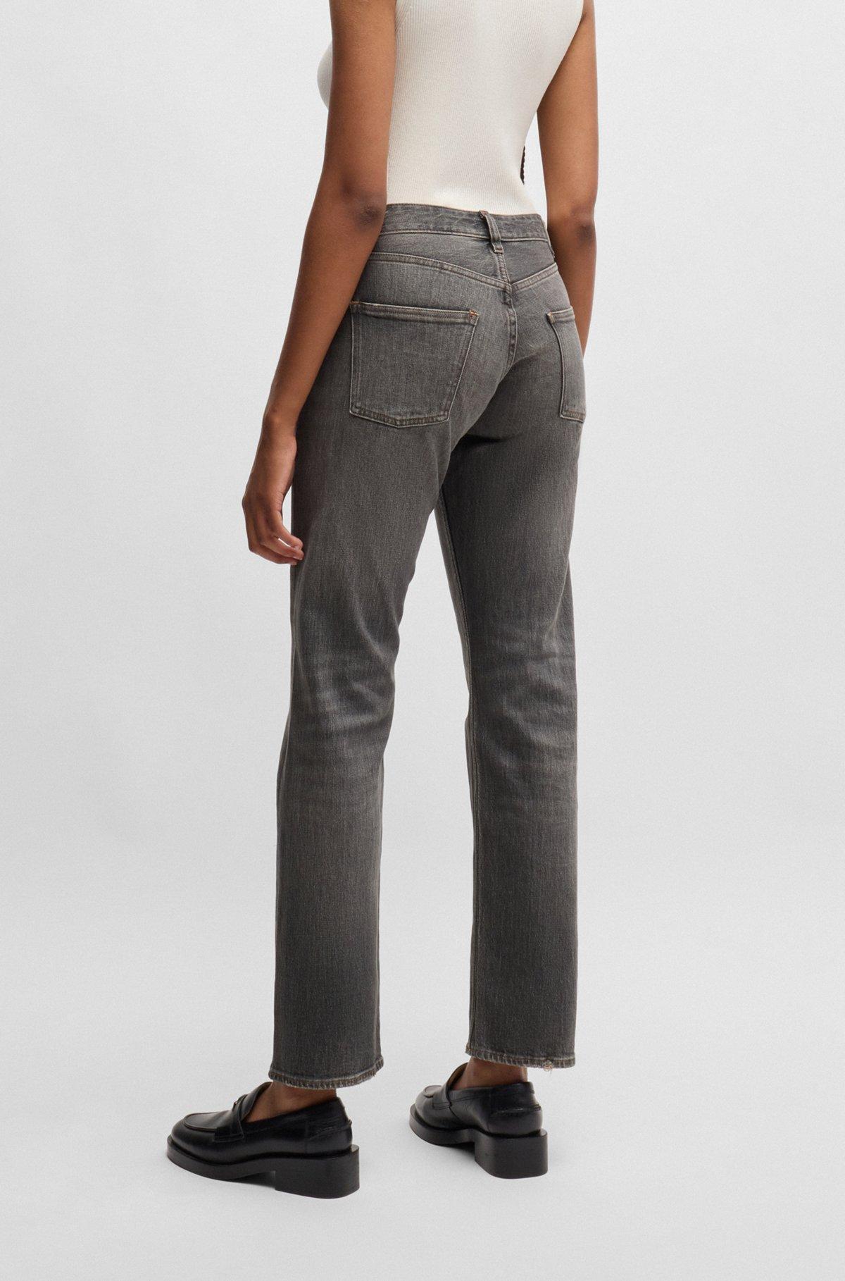 Gray jeans in stretch denim Product Image
