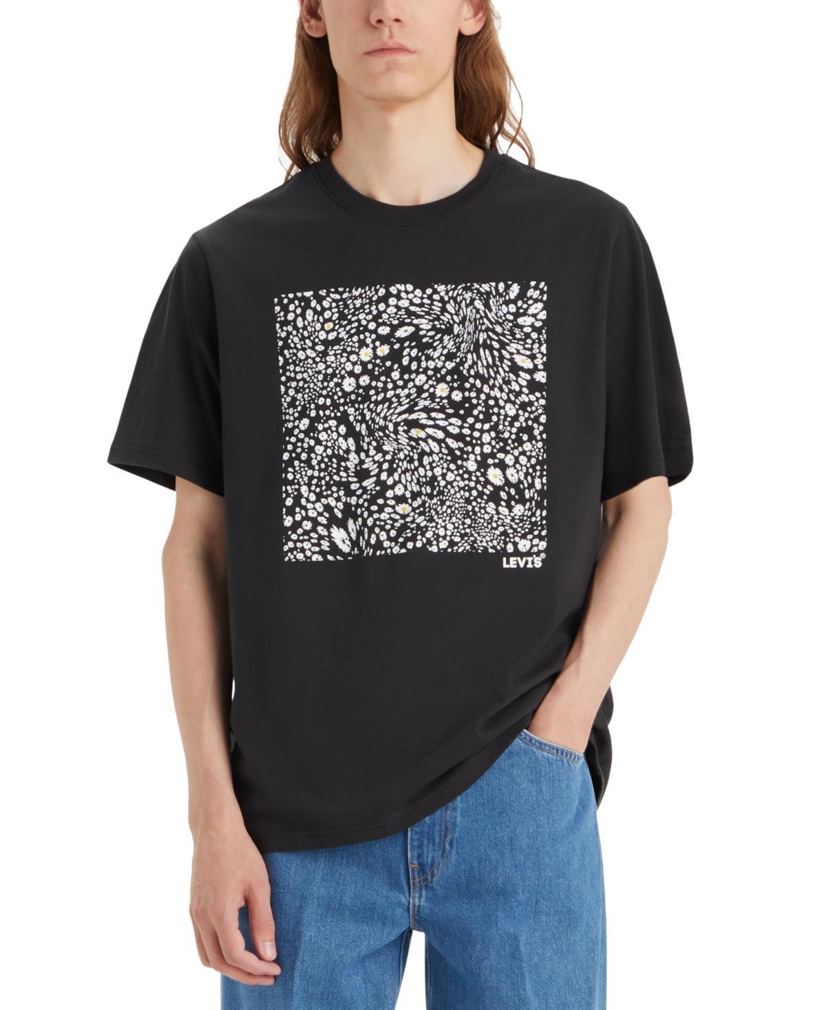 Men's Levi's® Relaxed-Fit Short-Sleeve Graphic Tee, Size: Large, Floral Black Product Image
