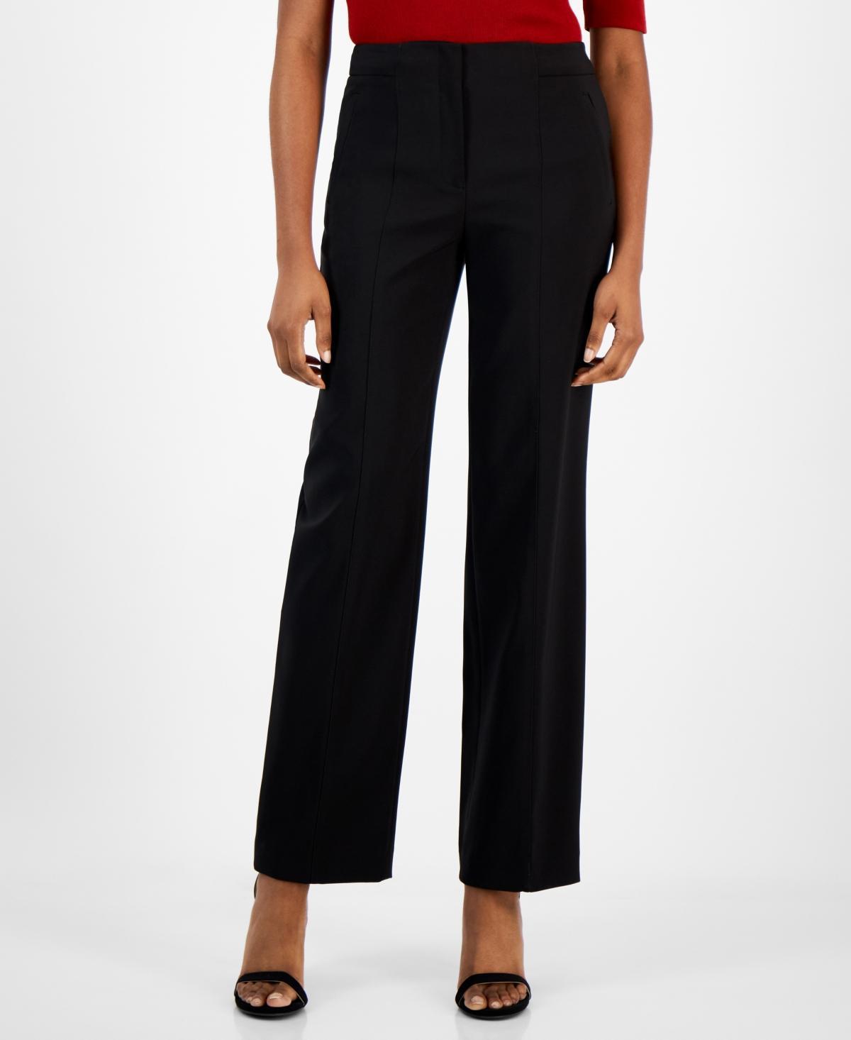 Anne Klein Womens High-Rise Seam-Front Pants Product Image