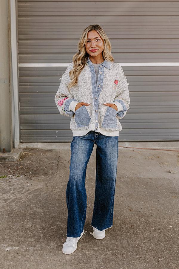 Keeping Cozy Quilted Jacket in Ivory Product Image