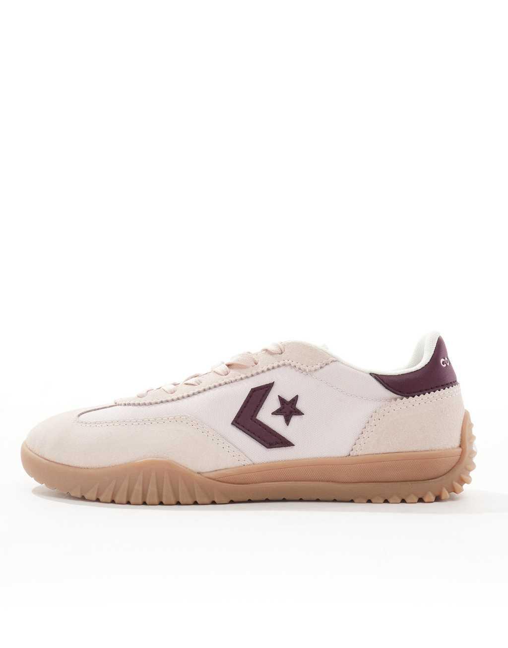 Converse Run Star sneakers in pink with burgundy detail Product Image