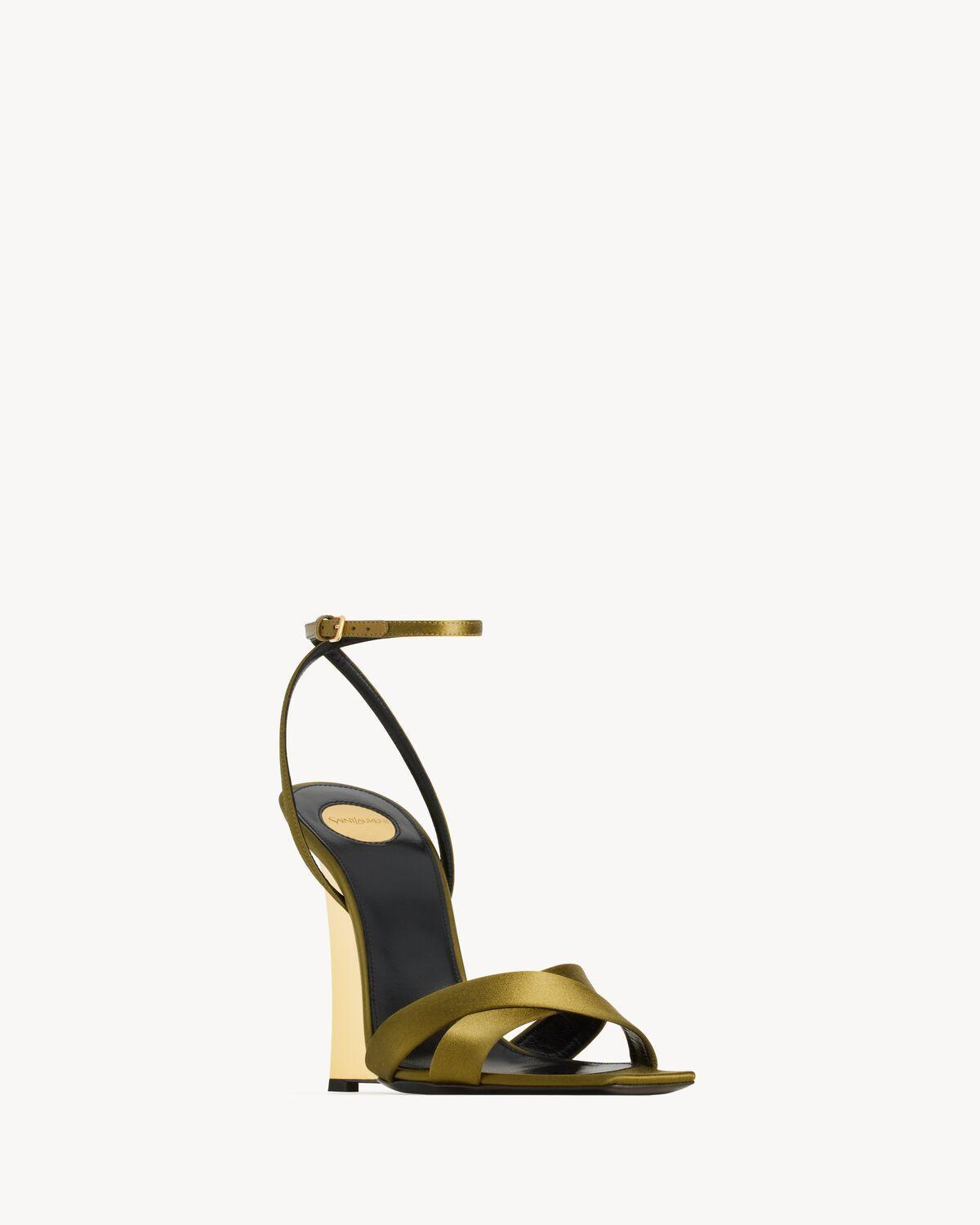 lucienne wedges in satin crepe Product Image