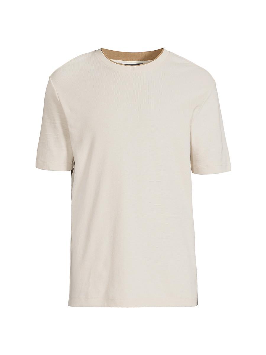 Mens Double Neckline Crewneck T-Shirt Product Image