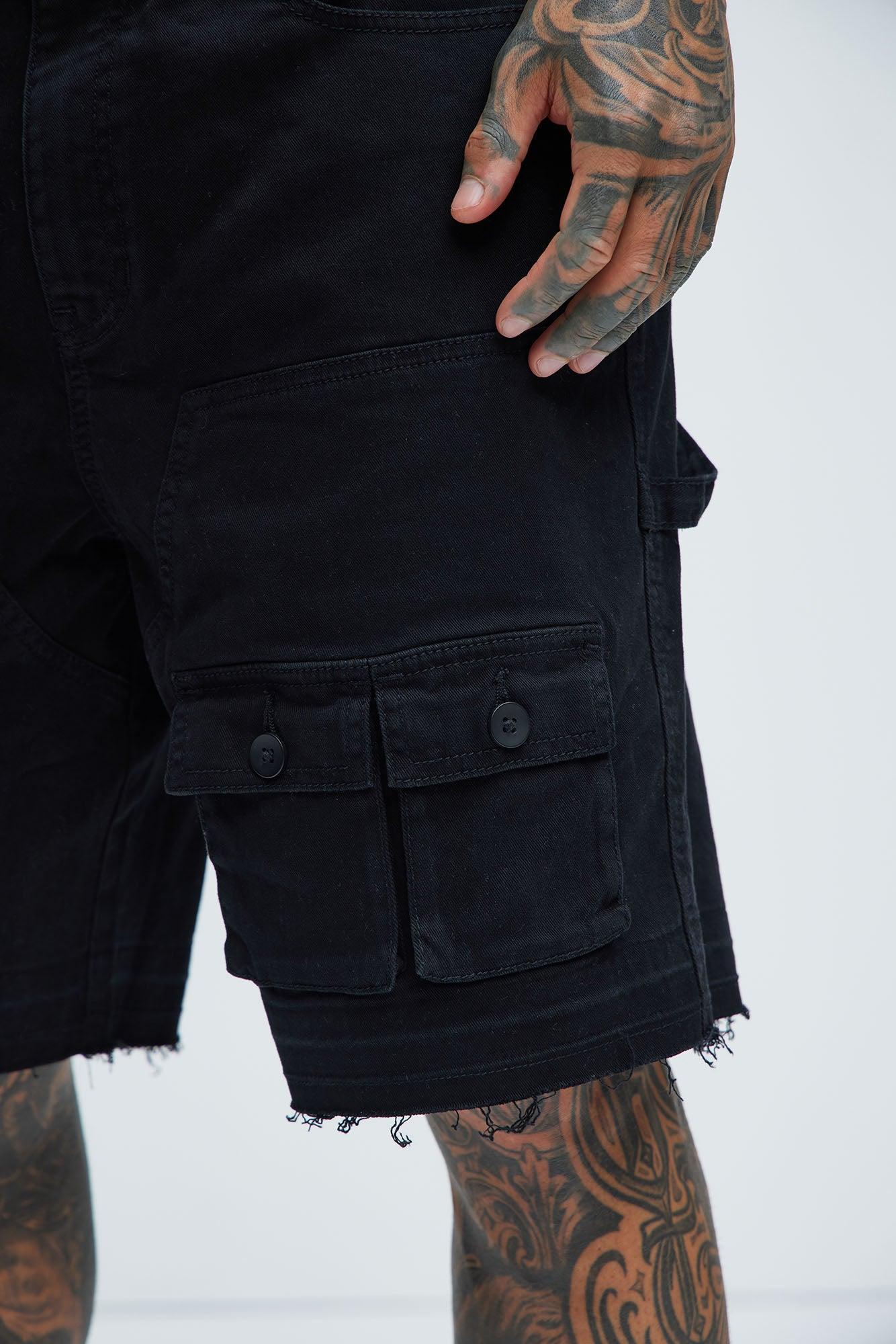 Marcus Cargo Relaxed Shorts - Black Product Image