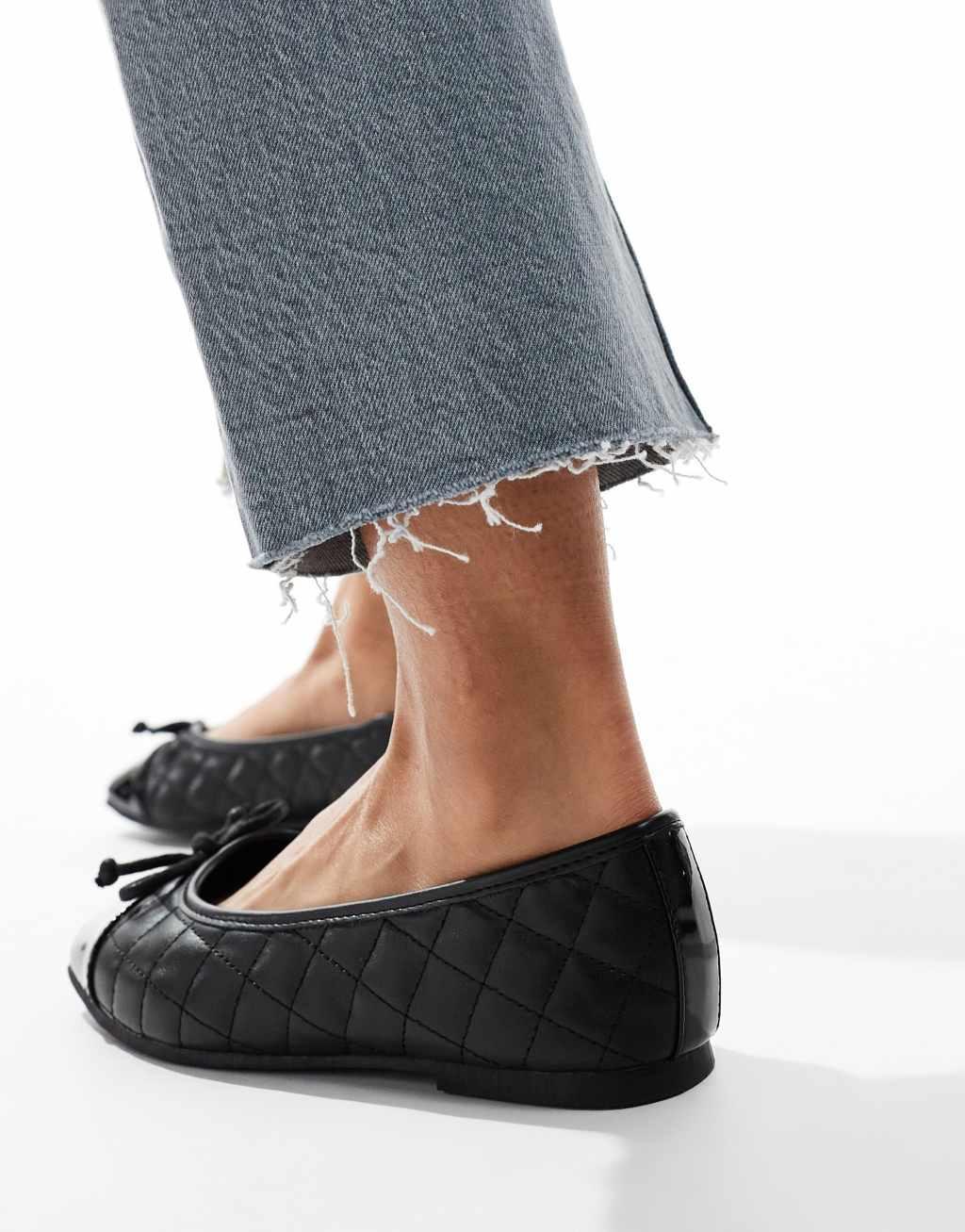 Yours quilted cap toe ballet flats Product Image