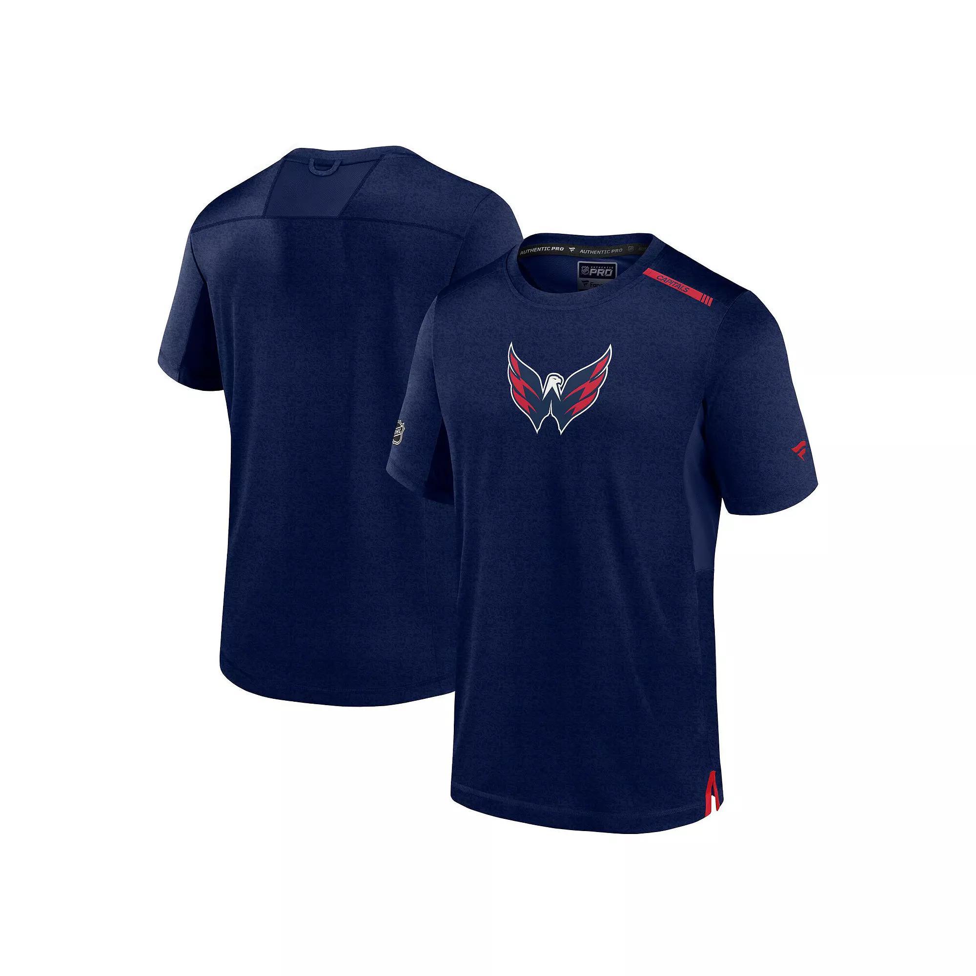 Men's Fanatics  Navy Washington Capitals Authentic Pro Performance T-Shirt, Size: Large, Blue Product Image