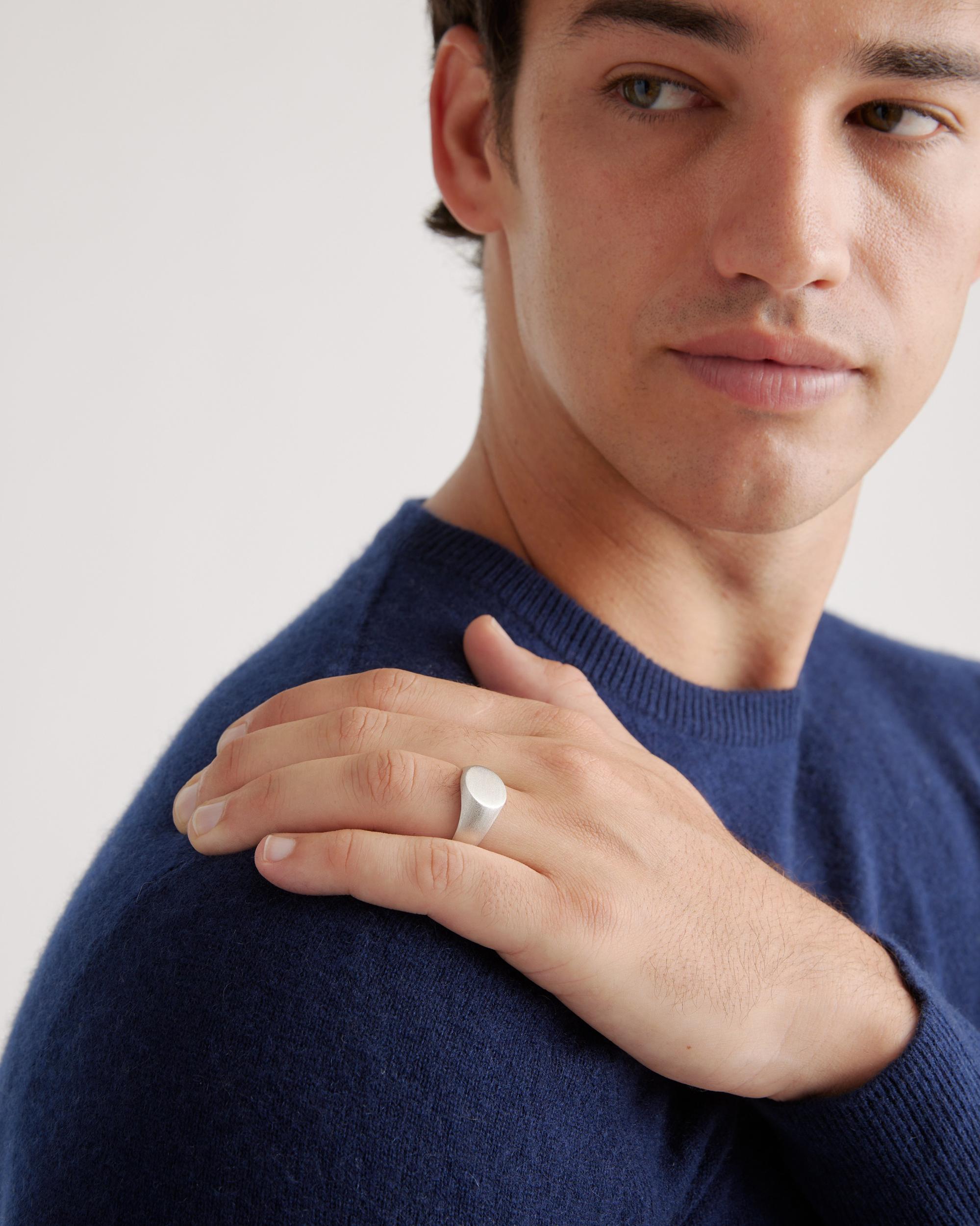 Quince | Men's Silver Bold Round Signet Ring Product Image