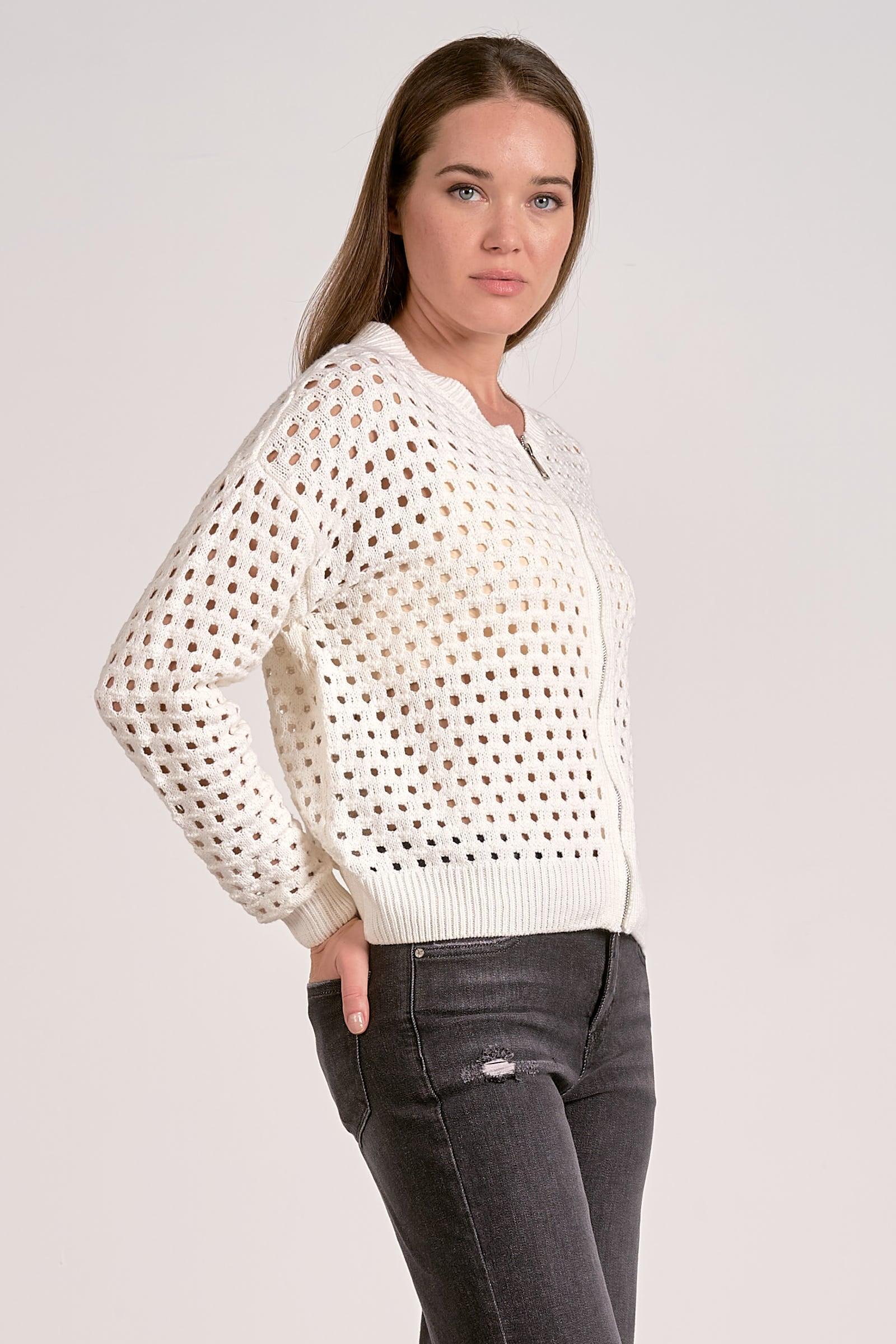 ZIPPER CARDIGAN SWEATER Product Image