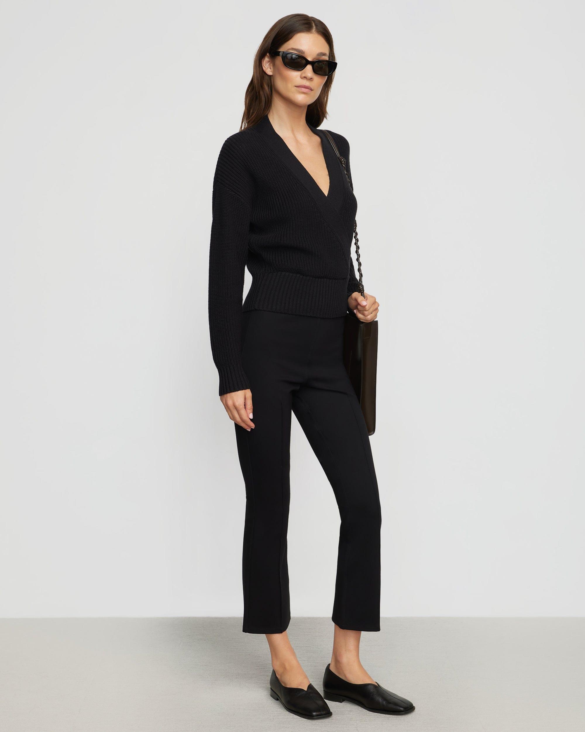Maren Cropped V-Neck Sweater Product Image