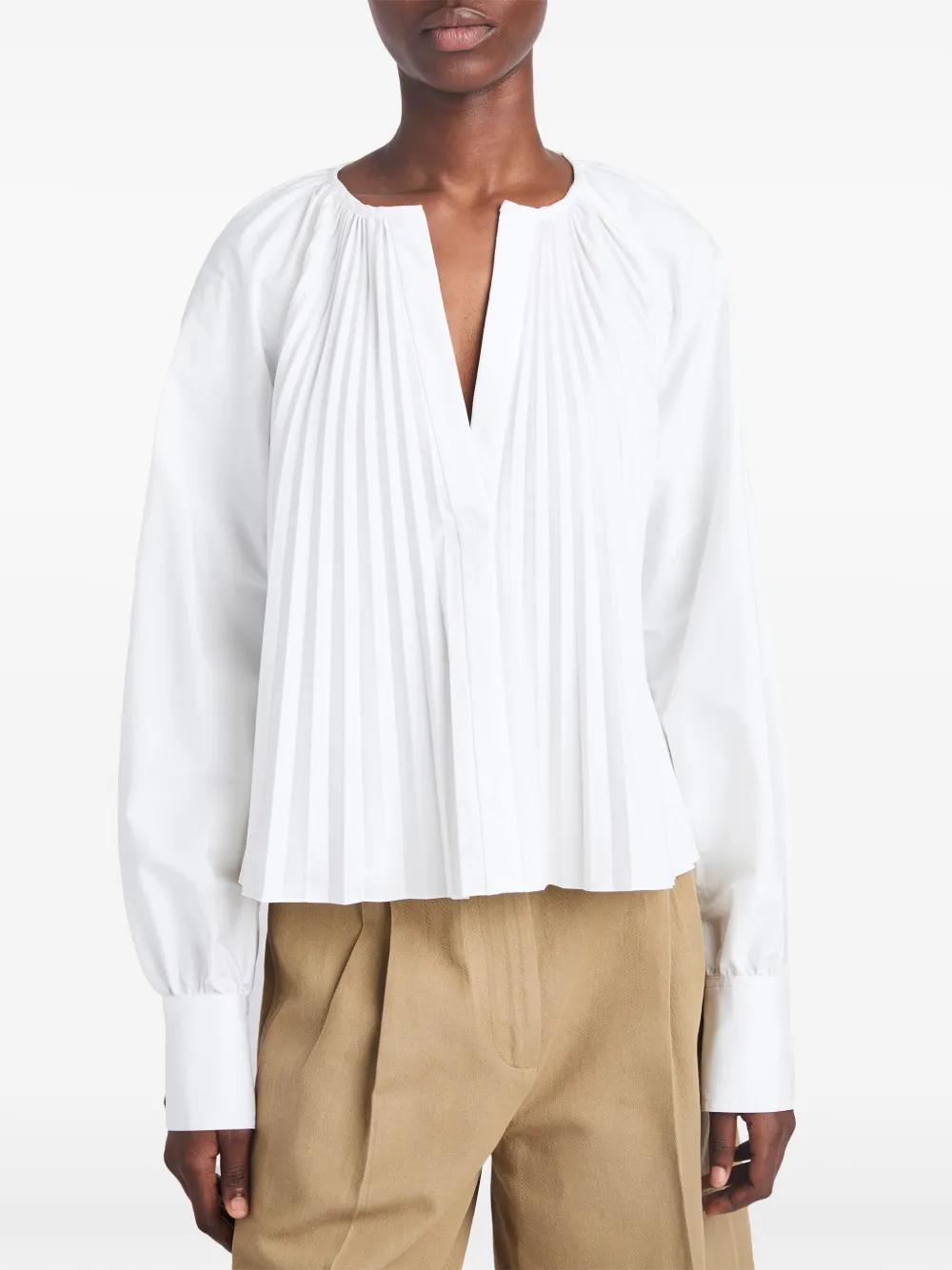 Monica pleat-detailing blouse  Product Image
