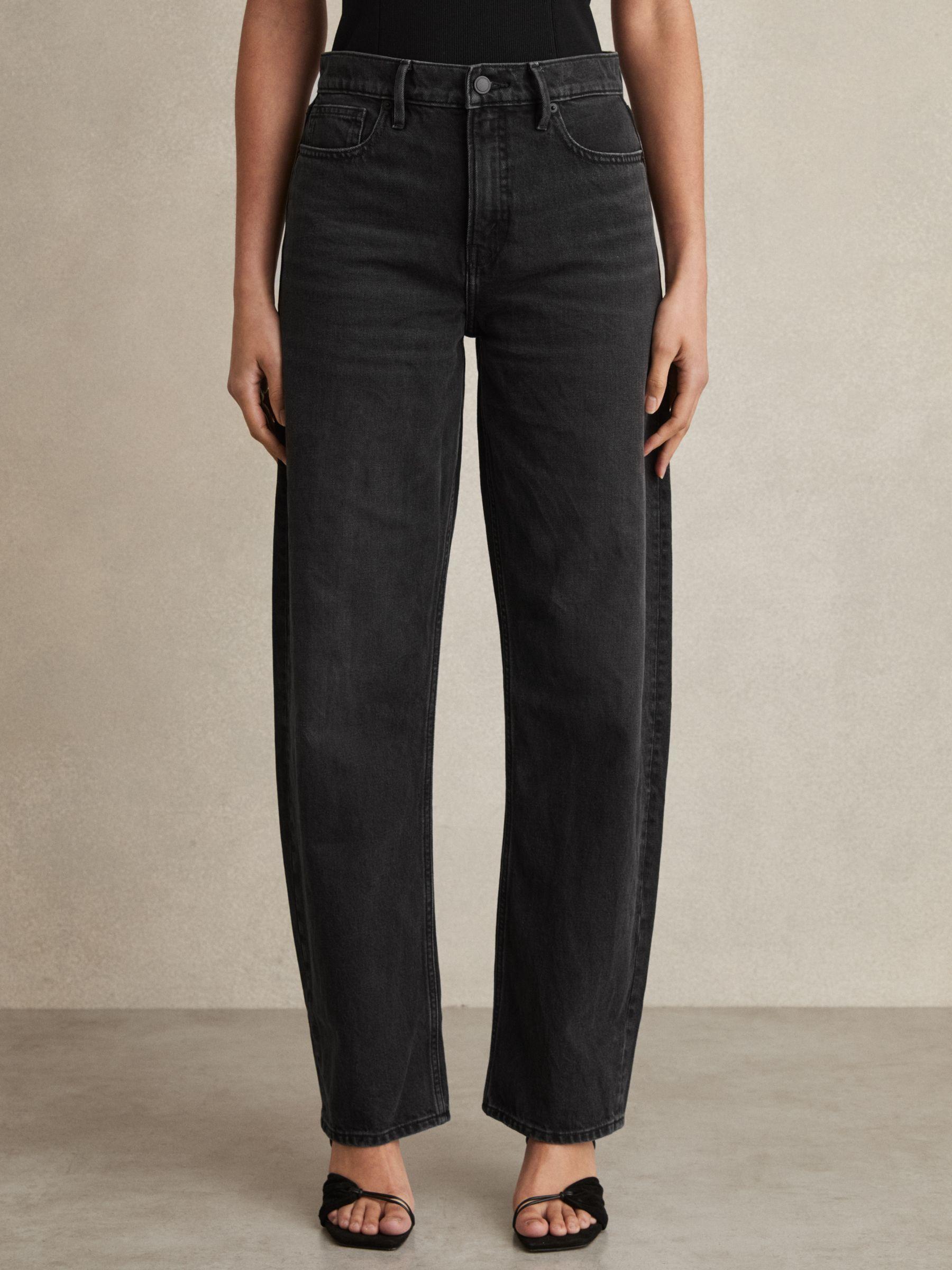 Good American Relaxed Barrel Jeans in Black Product Image