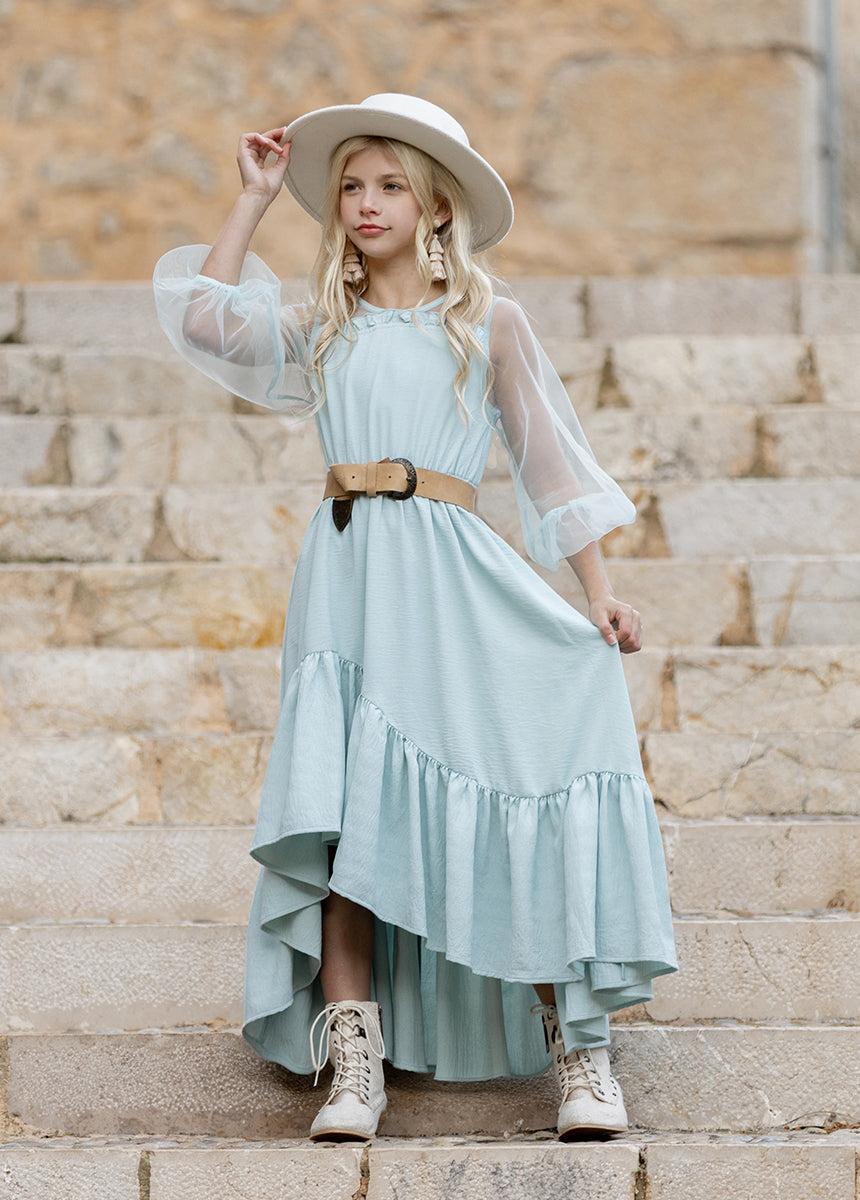 Jespyr Dress in Barely Blue Girls Product Image