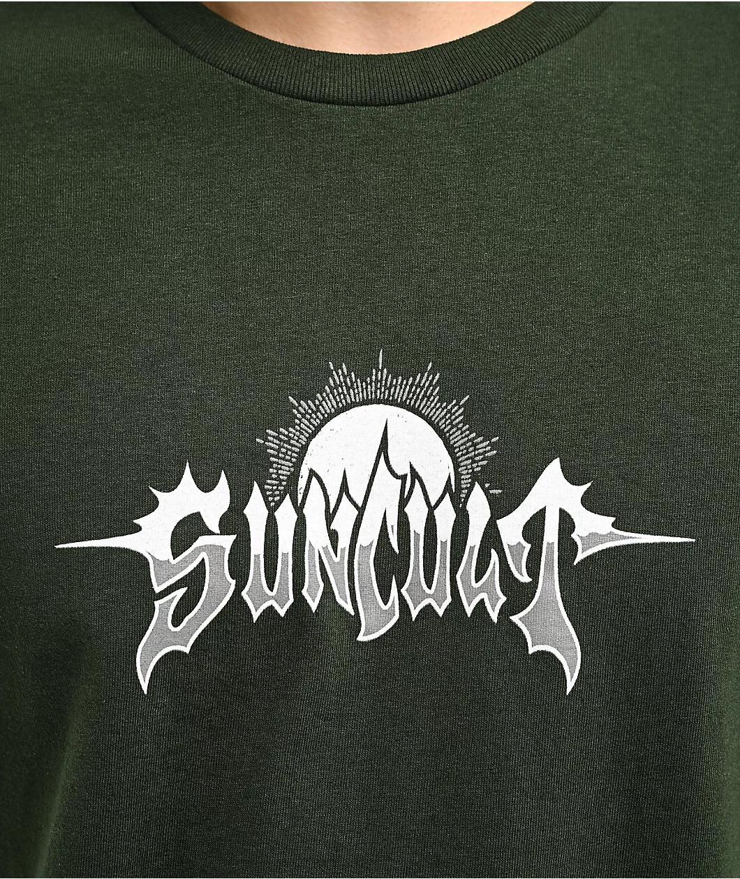 Suncult Memento Mori Dark Green T-shirt Product Image