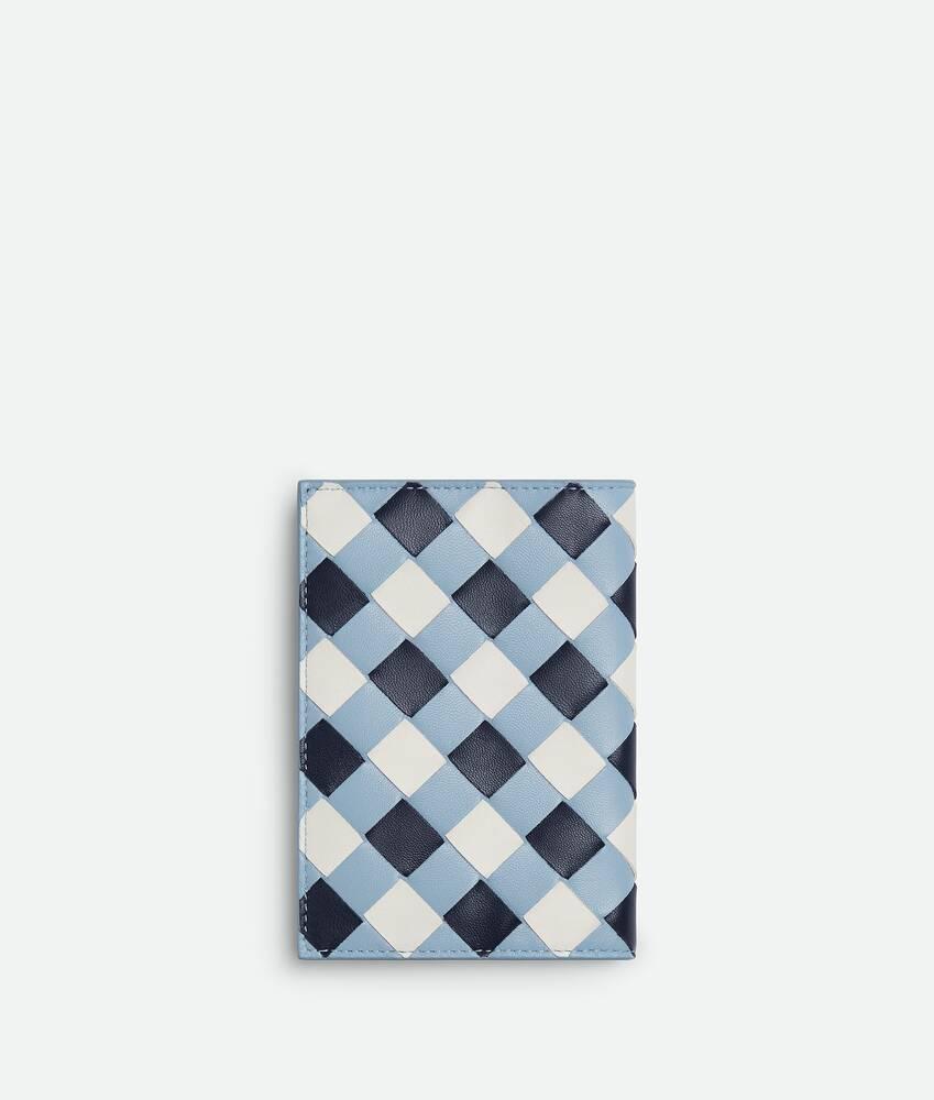 Women's Intrecciato Passport Case in Abyss/ice/white Product Image